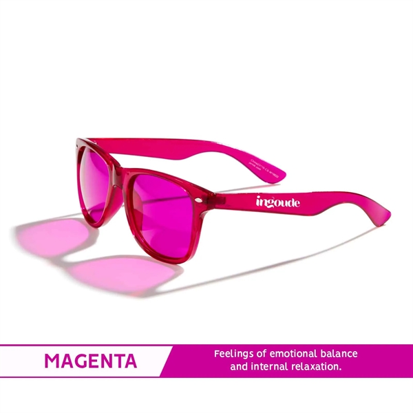 Eyeglasses offered in an assortment of mood-inspired colors.... from ASI 63549 Jornik Manufacturing Corp