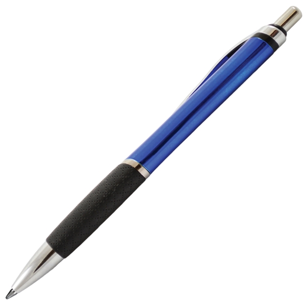 Push action pen designed with a UV coated metallic colored barrel,... from ASI 57956 Graphco line