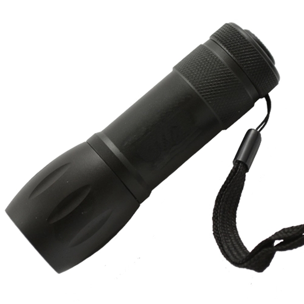 4" x 1.12" wide body aluminum flashlight featuring 9 LED lights... from ASI 57956 Graphco line