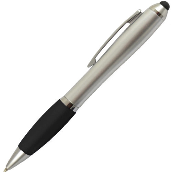 Twist action PDA stylus pen with silver barrel and colored grip.... from ASI 57956 Graphco line