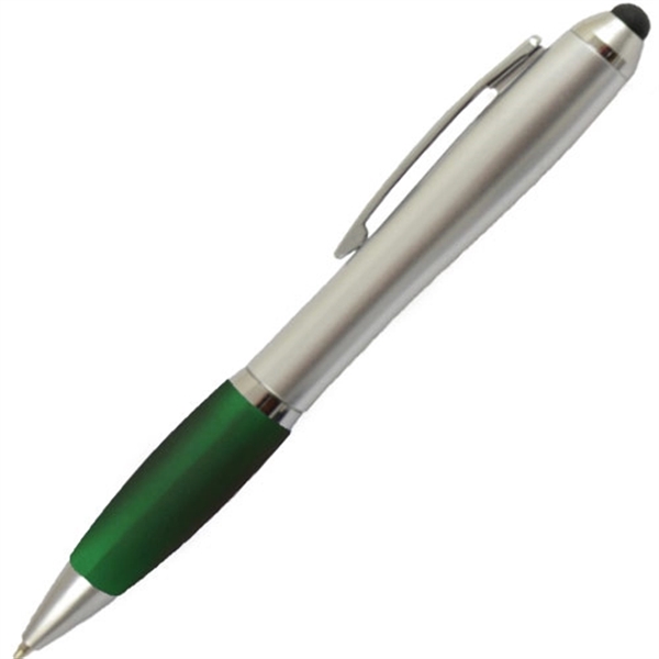 Twist action PDA stylus pen with silver barrel and colored grip.... from ASI 57956 Graphco line