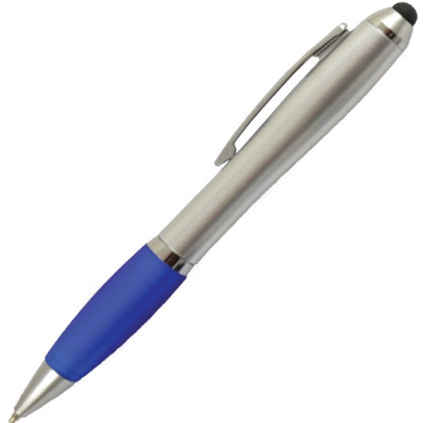 Twist action PDA stylus pen with silver barrel and colored grip.... from ASI 57956 Graphco line