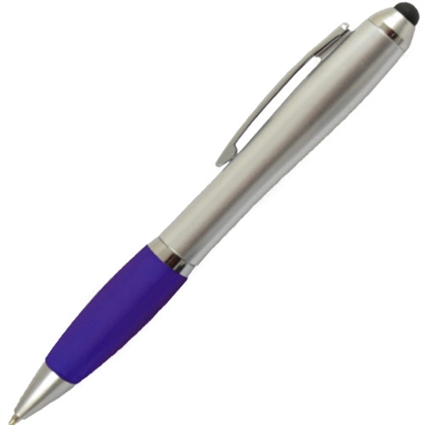Twist action PDA stylus pen with silver barrel and colored grip.... from ASI 57956 Graphco line