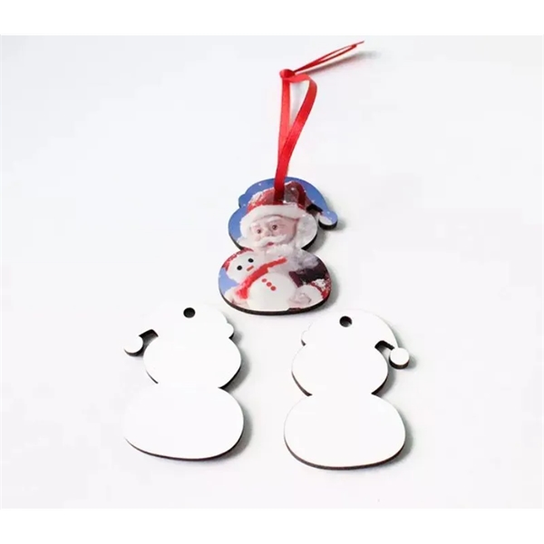 Snowman MDF christmas ornament plus full color imprint on both sides... from ASI 37218 Athena Promo (tm)