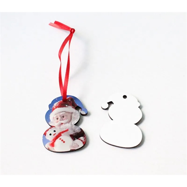 Snowman MDF christmas ornament plus full color imprint on both sides... from ASI 37218 Athena Promo (tm)