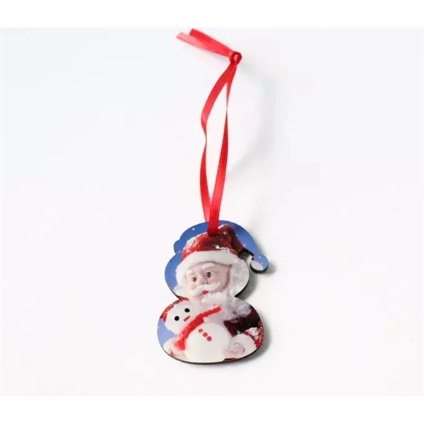 Snowman MDF christmas ornament plus full color imprint on both sides... from ASI 37218 Athena Promo (tm)