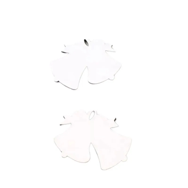 Two-bell MDF christmas ornament, plus full color imprint on both sides... from ASI 37218 Athena Promo (tm)