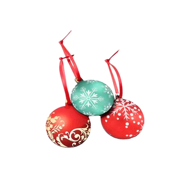 Small round sublimation MDF Christmas ornament plus free full color printing... from ASI 37218 Athena Promo (tm)