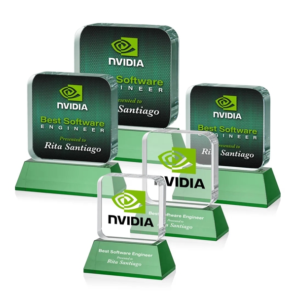 Flamborough VividPrint™ Award on Base - Green... from ASI 84592 St Regis Group / St Regis