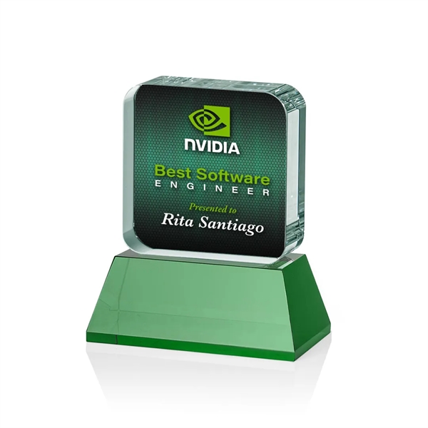 Flamborough VividPrint™ Award on Base - Green... from ASI 84592 St Regis Group / St Regis