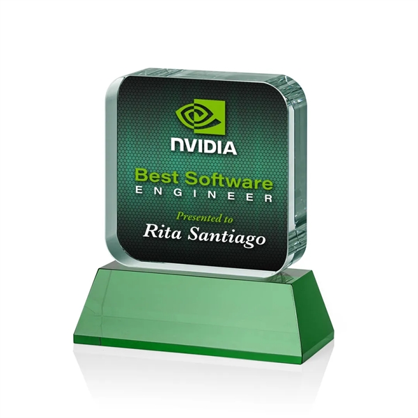 Flamborough VividPrint™ Award on Base - Green... from ASI 84592 St Regis Group / St Regis