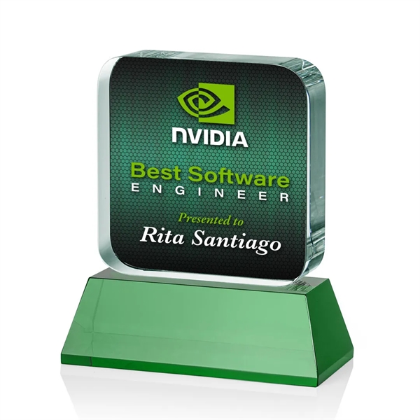 Flamborough VividPrint™ Award on Base - Green... from ASI 84592 St Regis Group / St Regis