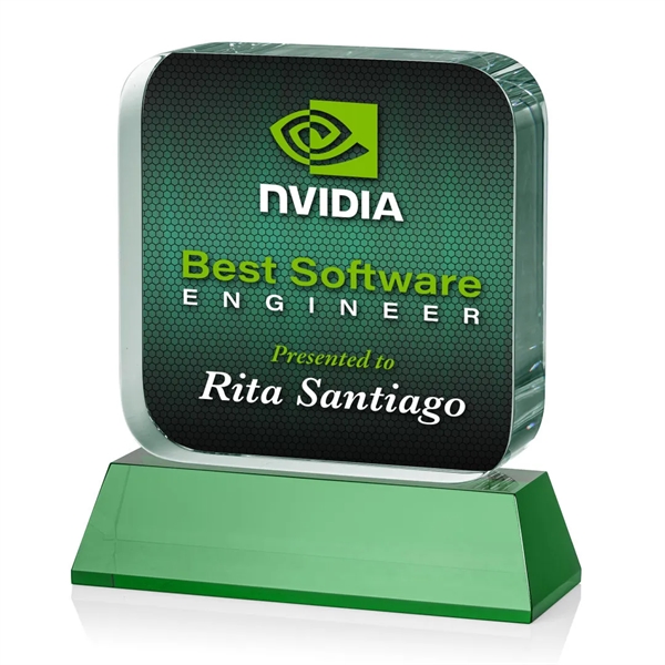 Flamborough VividPrint™ Award on Base - Green... from ASI 84592 St Regis Group / St Regis