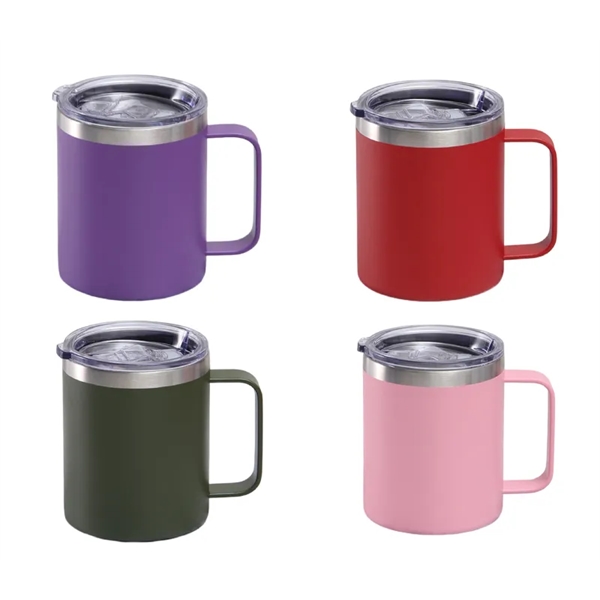 Stainless steel camping mug, 12 oz. plus 1 color silkscreen imprint... from ASI 37218 Athena Promo (tm)