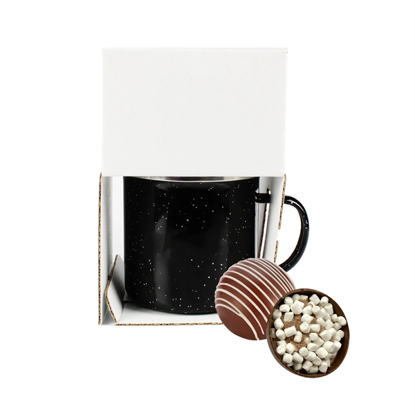 16 oz speckled camping mug with holiday classic milk mega hot... from ASI 71685 Midnite Snax® / Promo Revolution