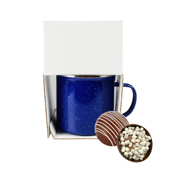 16 oz speckled camping mug with holiday classic milk mega hot... from ASI 71685 Midnite Snax® / Promo Revolution