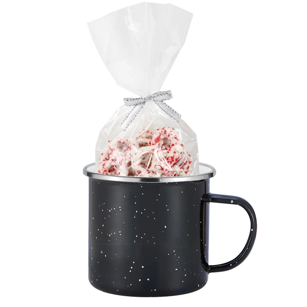 This set includes a mug stuffer filled with White Chocolate Pretzels... from ASI 71685 Midnite Snax® / Promo Revolution