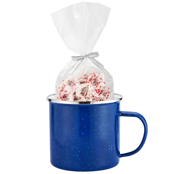 This set includes a mug stuffer filled with White Chocolate Pretzels... from ASI 71685 Midnite Snax® / Promo Revolution