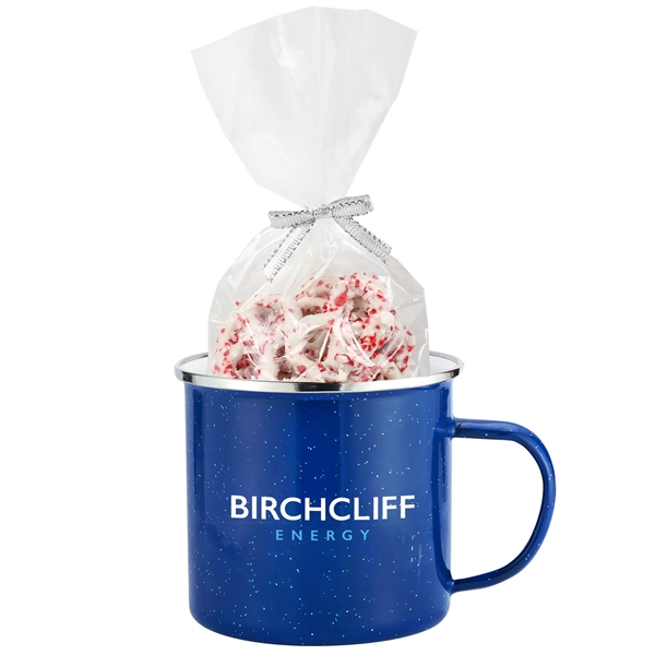 This set includes a mug stuffer filled with White Chocolate Pretzels... from ASI 71685 Midnite Snax® / Promo Revolution