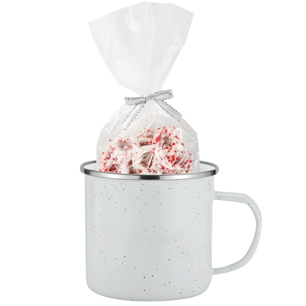 This set includes a mug stuffer filled with White Chocolate Pretzels... from ASI 71685 Midnite Snax® / Promo Revolution