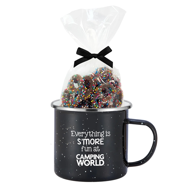 This set includes a mug stuffer filled with Milk Chocolate Pretzels... from ASI 71685 Midnite Snax® / Promo Revolution