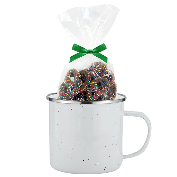 This set includes a mug stuffer filled with Milk Chocolate Pretzels... from ASI 71685 Midnite Snax® / Promo Revolution