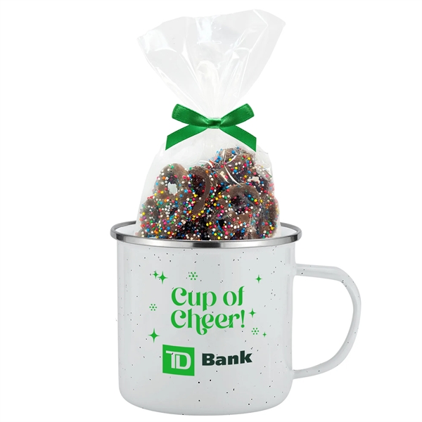 This set includes a mug stuffer filled with Milk Chocolate Pretzels... from ASI 71685 Midnite Snax® / Promo Revolution