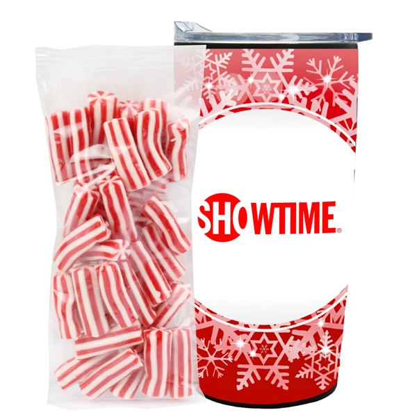 Straight Tumbler w/ Plastic Liner - 20 oz., Strawberry Twists... from ASI 71685 Midnite Snax® / Promo Revolution