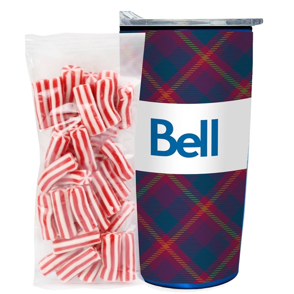 Straight Tumbler w/ Plastic Liner - 20 oz., Strawberry Twists... from ASI 71685 Midnite Snax® / Promo Revolution