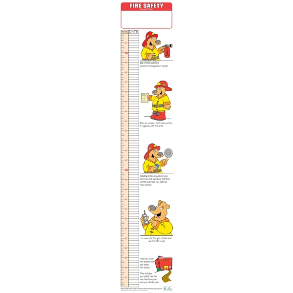 Fire Safety growth chart.... from ASI 45815 Coloring Book Solutions / Coloring Book Solutions™