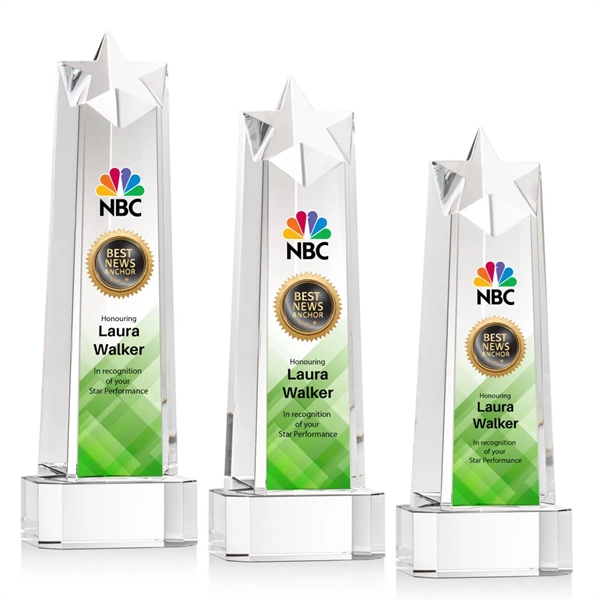 The Delaware Star VividPrint™ Award on Base is a thick Optical... from ASI 84592 St Regis Group / St Regis