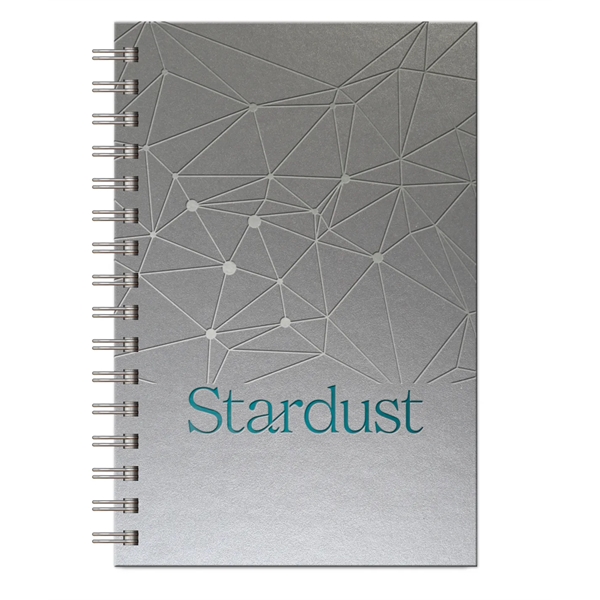 5.5" x 8" journal w/ StarDust front cover, black back cover,... from ASI 91340 Journalbooks/Timeplanner Calendars