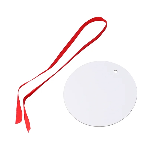 Round Aluminum Double Sided Christmas Ornament plus full color imprint on both... from ASI 37218 Athena Promo (tm)