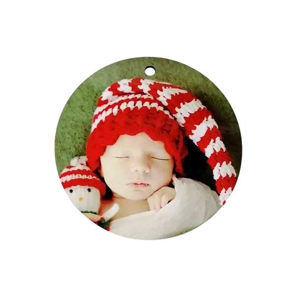 Round MDF Christmas Ornament plus full color imprint on both sides... from ASI 37218 Athena Promo (tm)