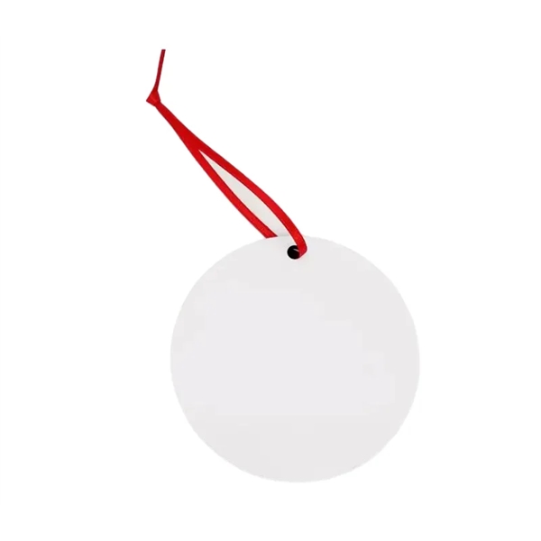 Round MDF Christmas Ornament plus full color imprint on both sides... from ASI 37218 Athena Promo (tm)