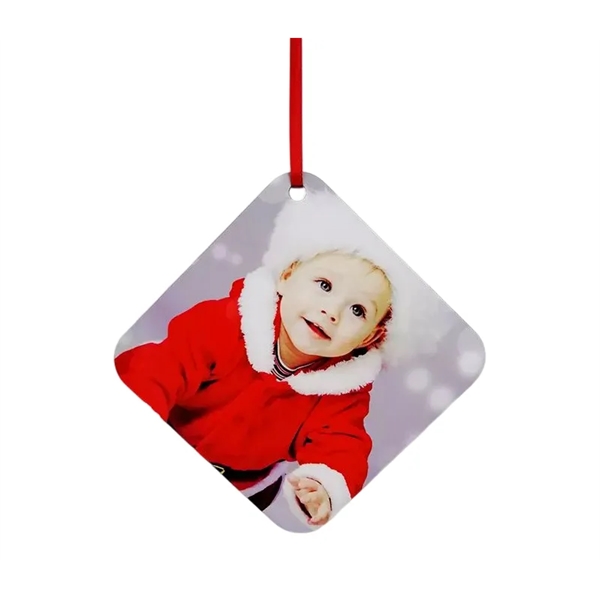 Square MDF Christmas Ornament plus full color imprint on both sides... from ASI 37218 Athena Promo (tm)