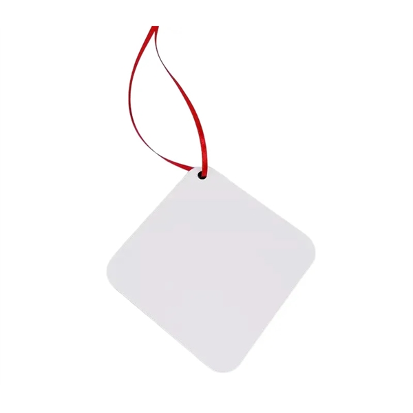 Square MDF Christmas Ornament plus full color imprint on both sides... from ASI 37218 Athena Promo (tm)