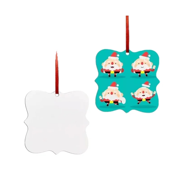 Square Frame MDF Christmas Ornament plus full color imprint on both... from ASI 37218 Athena Promo (tm)