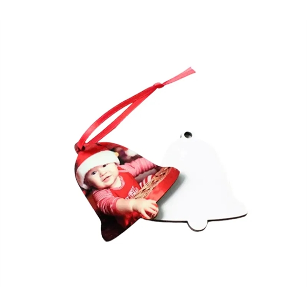 Bell-shaped sublimation MDF Christmas ornament plus free full color printing on... from ASI 37218 Athena Promo (tm)