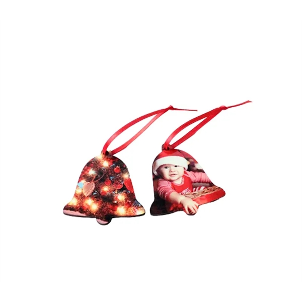 Bell-shaped sublimation MDF Christmas ornament plus free full color printing on... from ASI 37218 Athena Promo (tm)