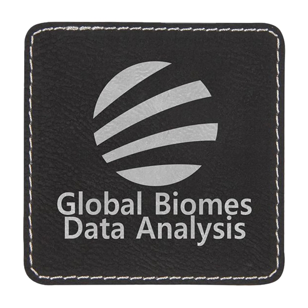 3" x 3" x 1/16" rectangular PU leatherette garment patch.... from ASI 74601 Calico