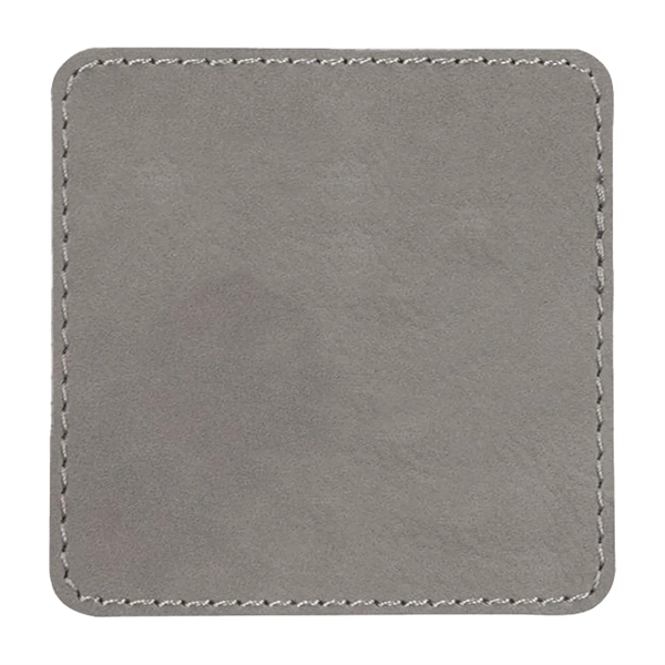 3" x 3" x 1/16" rectangular PU leatherette garment patch.... from ASI 74601 Calico