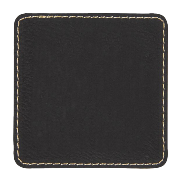 3" x 3" x 1/16" rectangular PU leatherette garment patch.... from ASI 74601 Calico