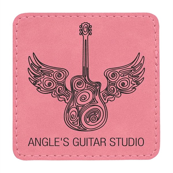 3" x 3" x 1/16" rectangular PU leatherette garment patch.... from ASI 74601 Calico