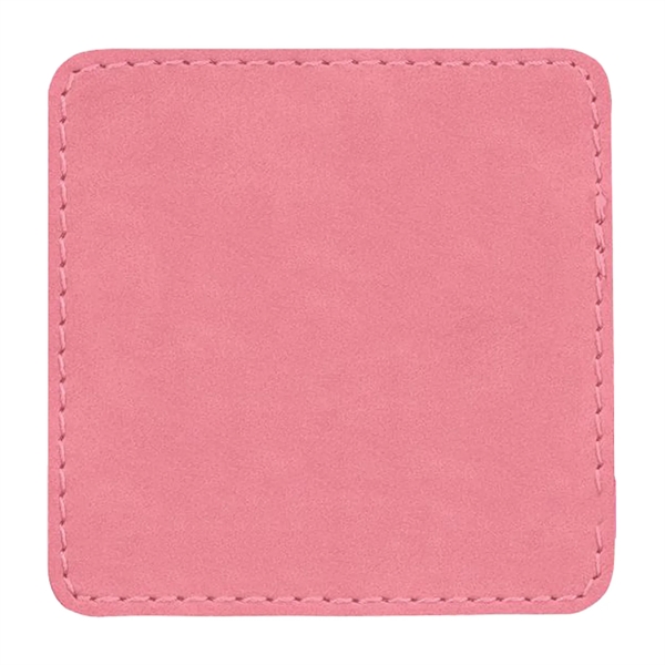 3" x 3" x 1/16" rectangular PU leatherette garment patch.... from ASI 74601 Calico