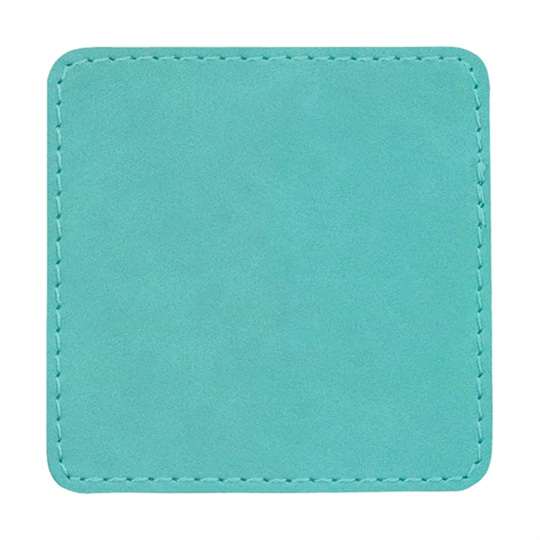 3" x 3" x 1/16" rectangular PU leatherette garment patch.... from ASI 74601 Calico