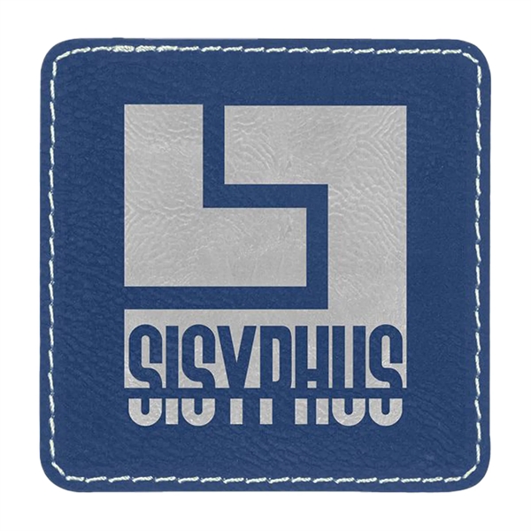 3" x 3" x 1/16" rectangular PU leatherette garment patch.... from ASI 74601 Calico