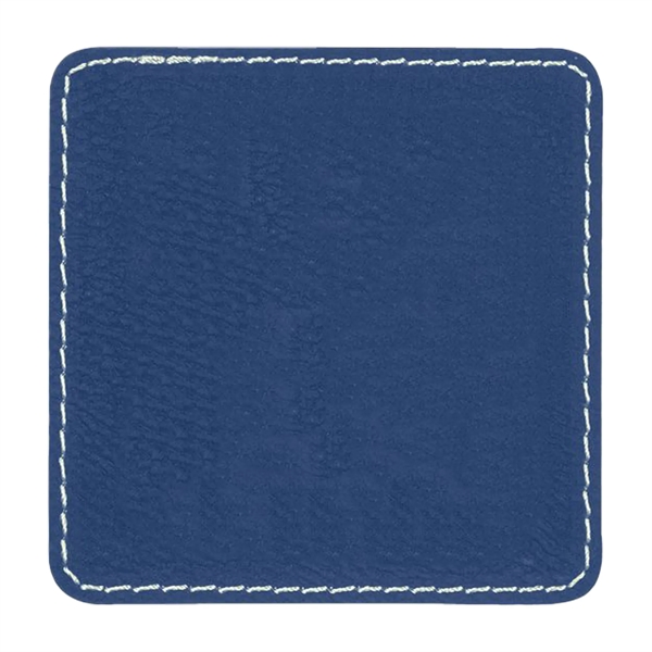 3" x 3" x 1/16" rectangular PU leatherette garment patch.... from ASI 74601 Calico