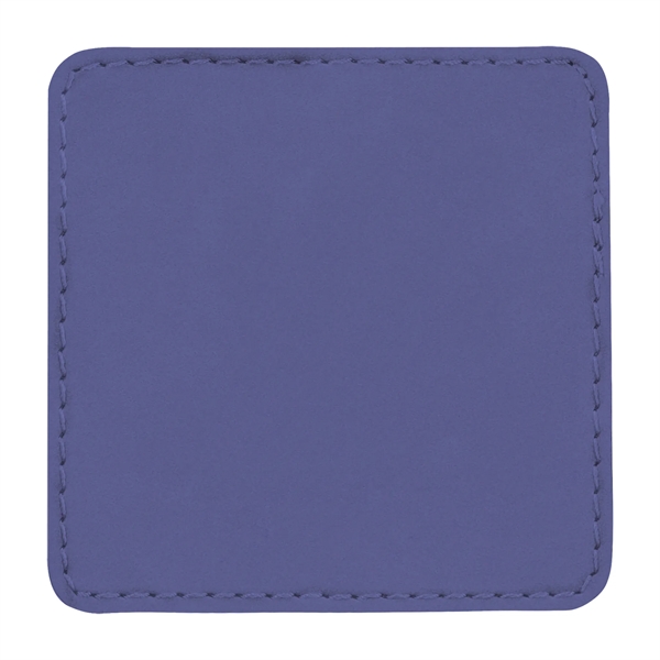 3" x 3" x 1/16" rectangular PU leatherette garment patch.... from ASI 74601 Calico