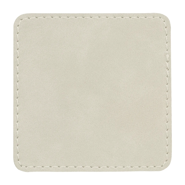 3" x 3" x 1/16" rectangular PU leatherette garment patch.... from ASI 74601 Calico